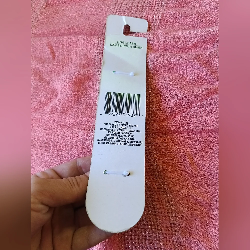 Green Dog Leash with Metal Clip